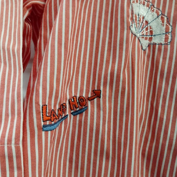 Graff Nautical Womens Button Up Top Tunic Large - Picture 6 of 8